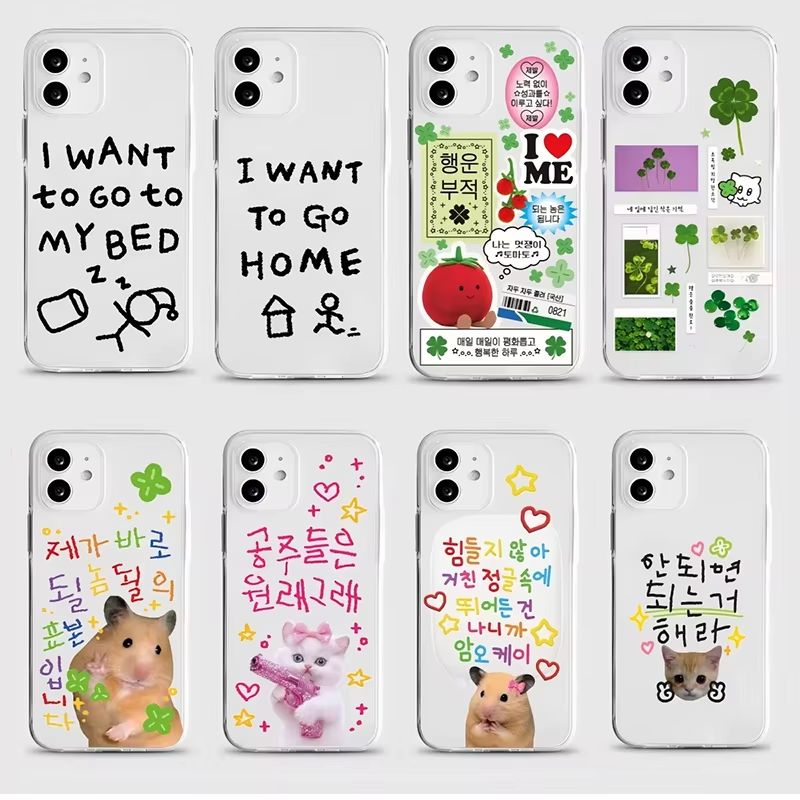Phone Cases Transparent - Корейский милый чехол для телефона с