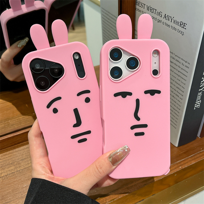 Phone Cases Quirky - Kawaii 3D забавный мультяшный розовый чехол