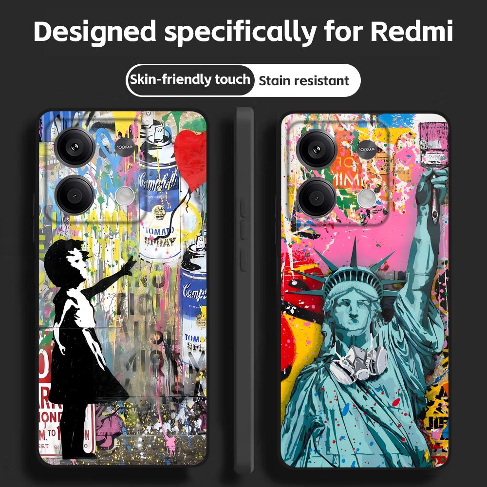 Phone Cases Xiaomi - Чехол для телефона с граффити Бэнкси
