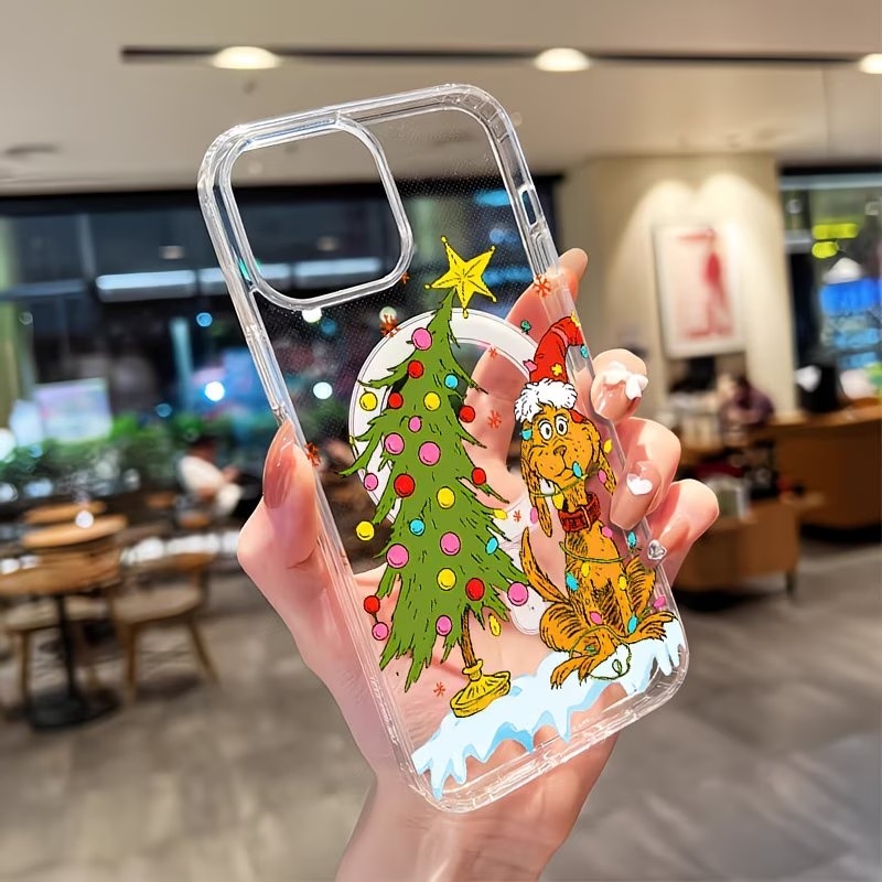 Phone Cases Magsafe - Прозрачный чехол для телефона с рождественским