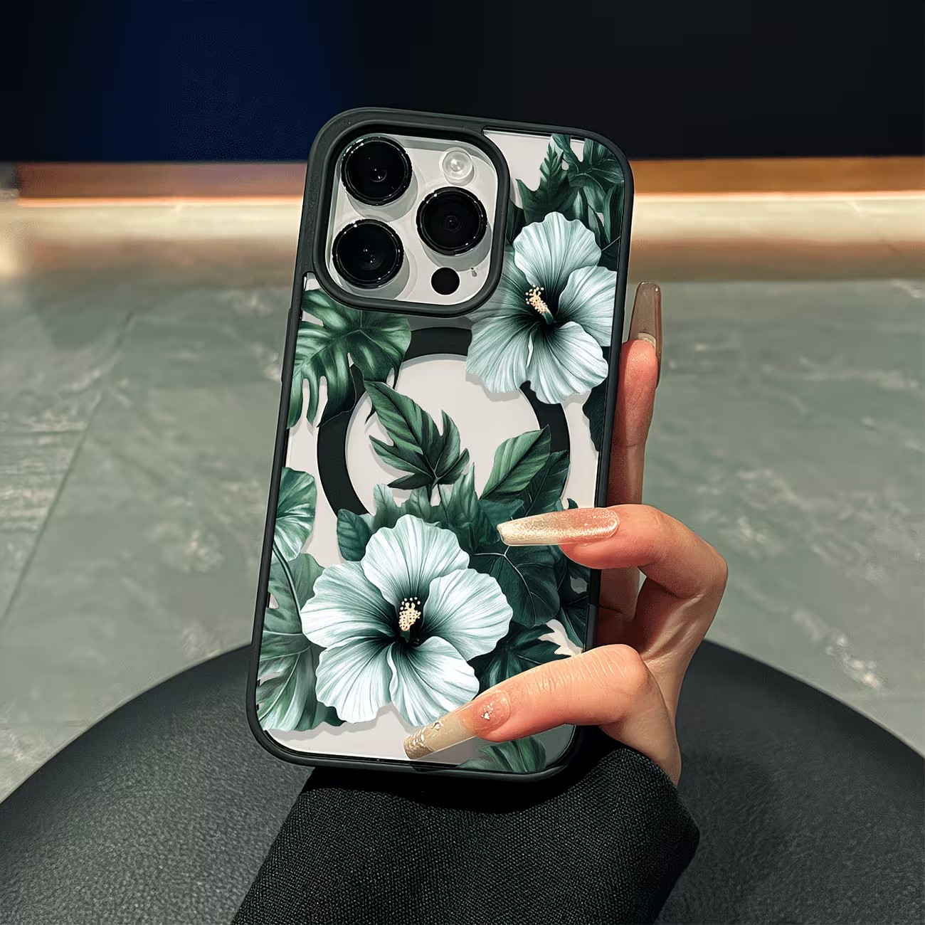 Phone Cases Magsafe - Зеленый чехол для телефона с цветочным