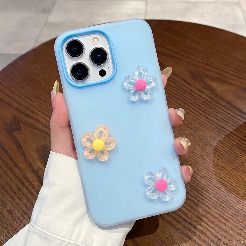 Синий чехол 2-в-1 с 3D-цветами – обзор и цена Phone Cases Diy