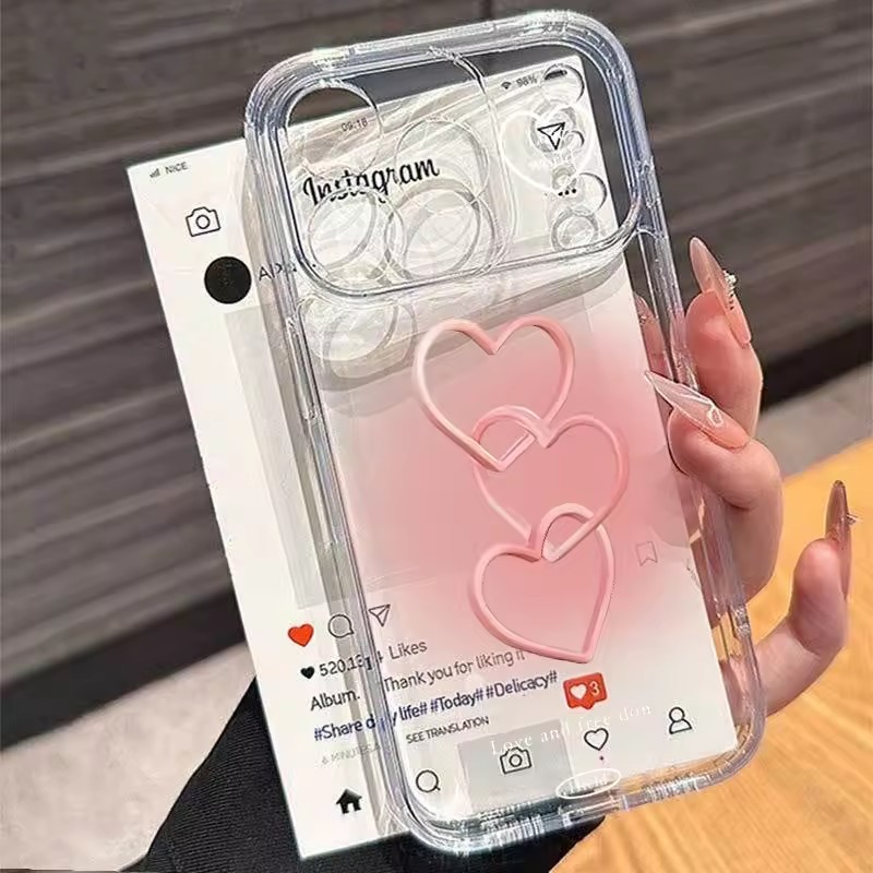 Ручная роспись, розовое сердце – обзор и цена Phone Cases Transparent