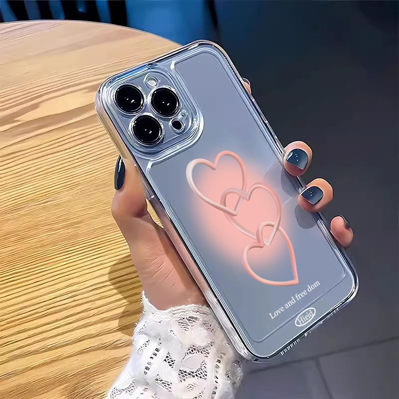 Ручная роспись, розовое сердце – обзор и цена Phone Cases Transparent